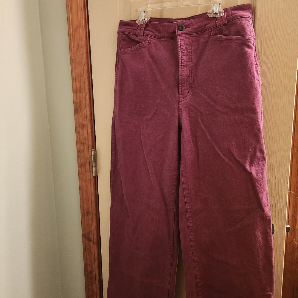 Madewell Wide-Leg Jeans in Plum